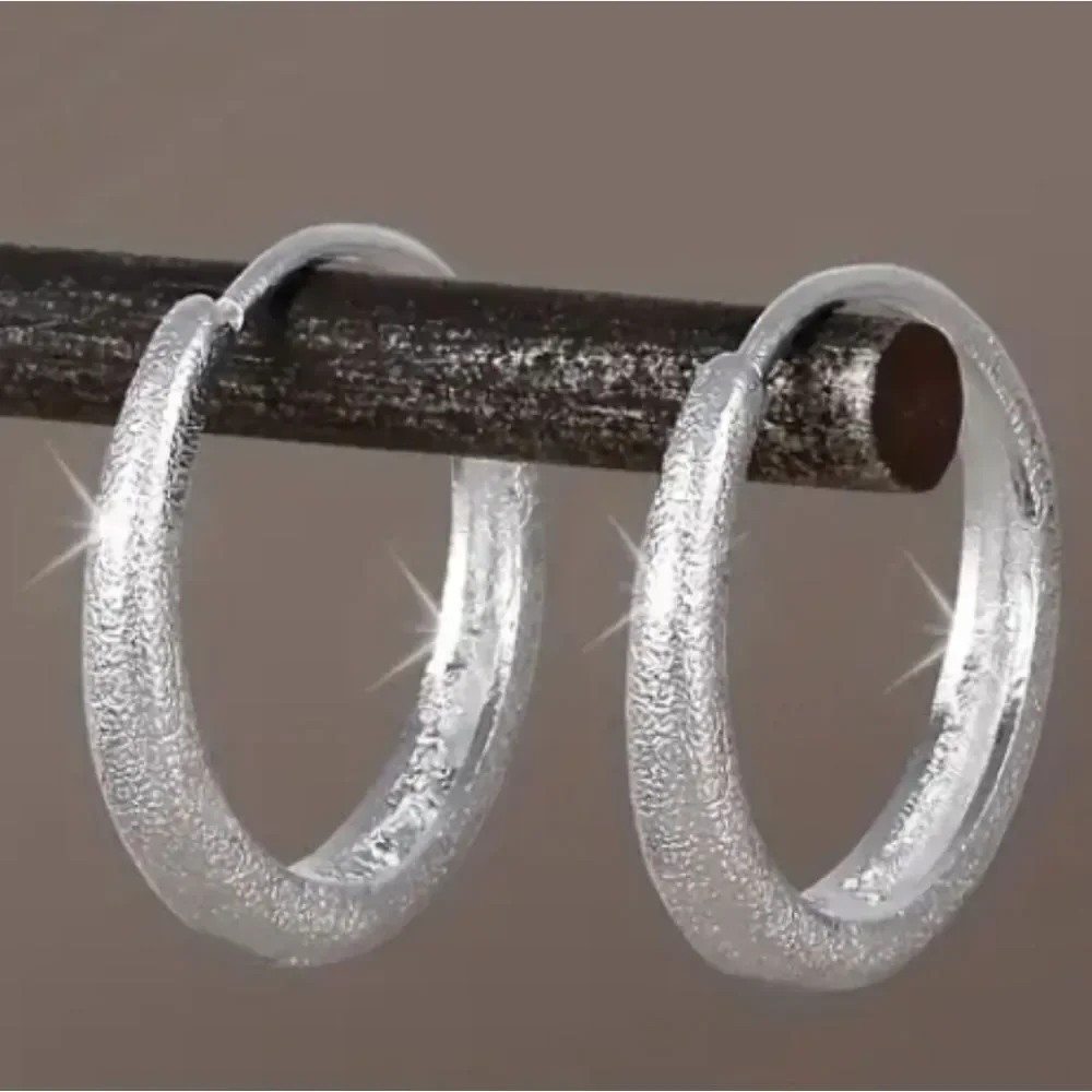 Sterling silver hoop earrings